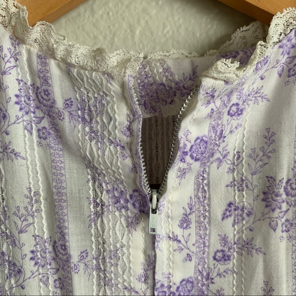 Vintage 60s Kids Floral Boho Dress - Picture 9 of 13